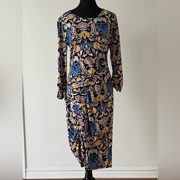 INC Floral-print Smocked Dress - Picture 2 of 5